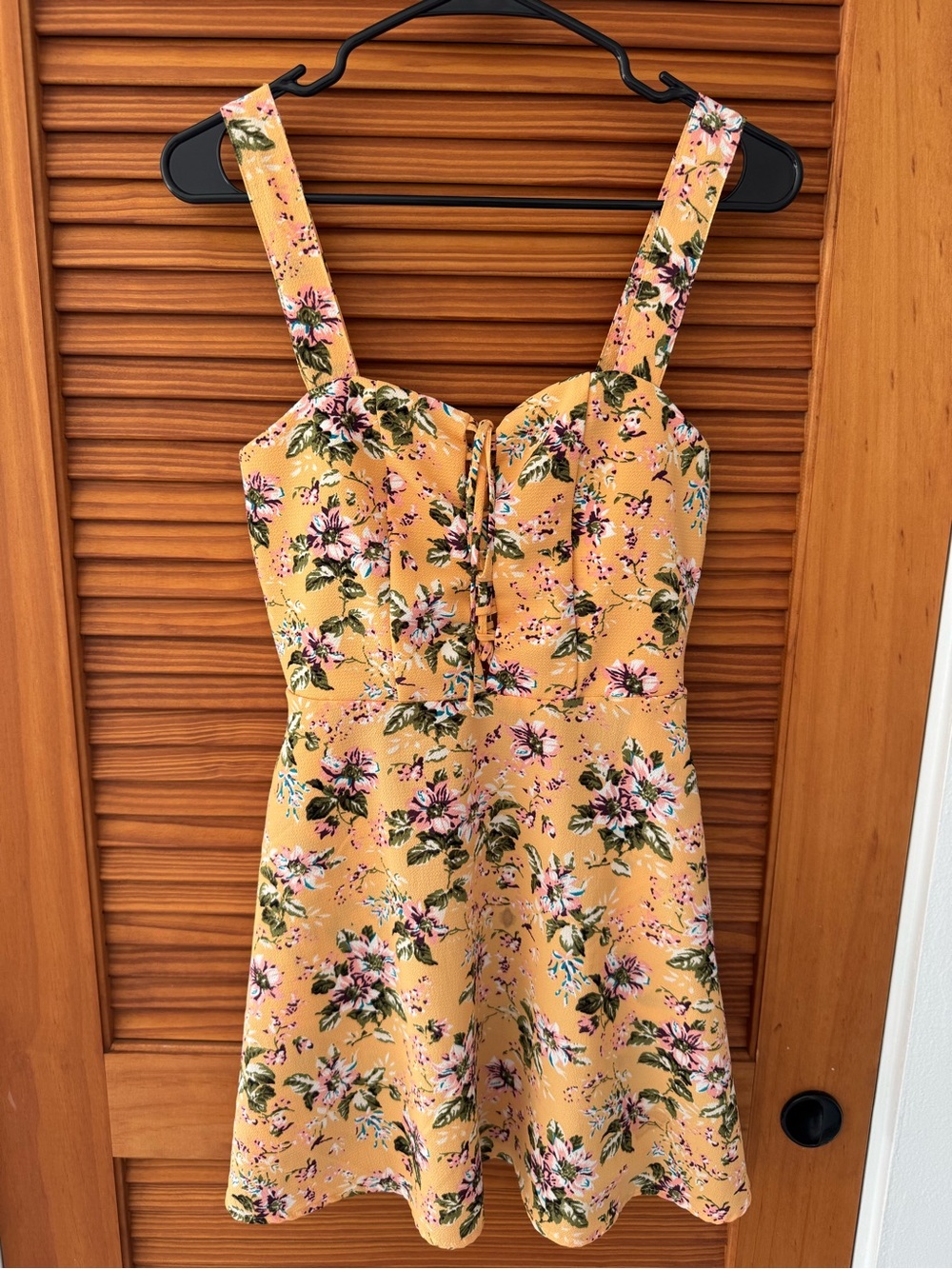 FLYNN SKYE Yellow Floral Sundress with Pink & Green Accents
